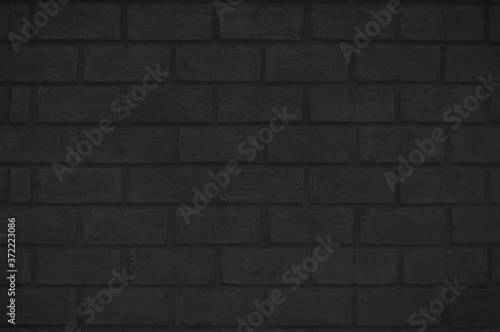 black brick wall, brickwork background for design