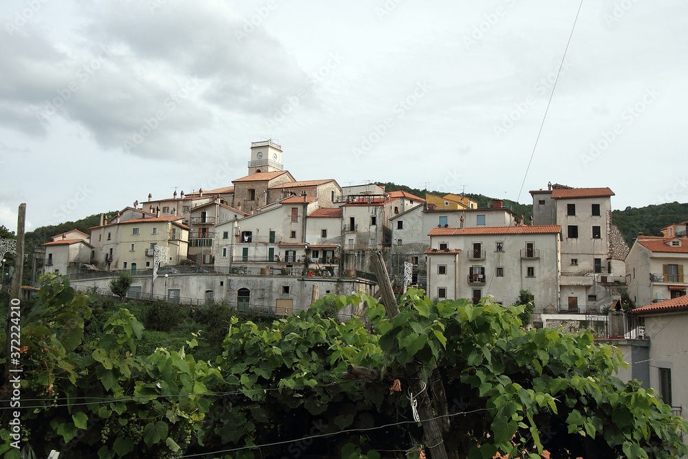 Viticuso, Italy - August 30, 2013: The town of Viticuso in the province of Frosinone