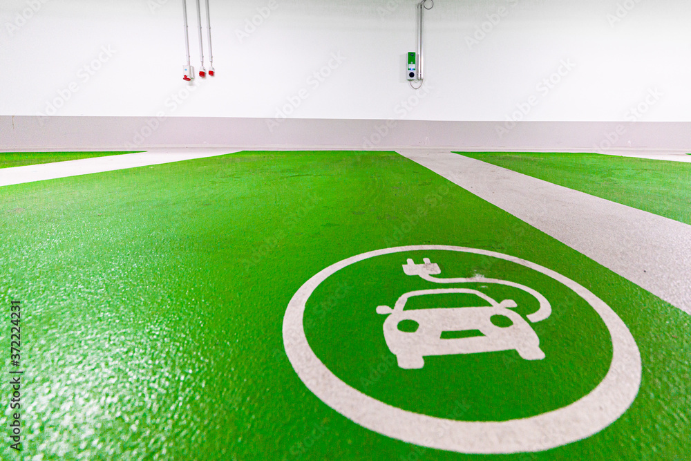 Obraz premium Ladestation Elektrofahrzeug