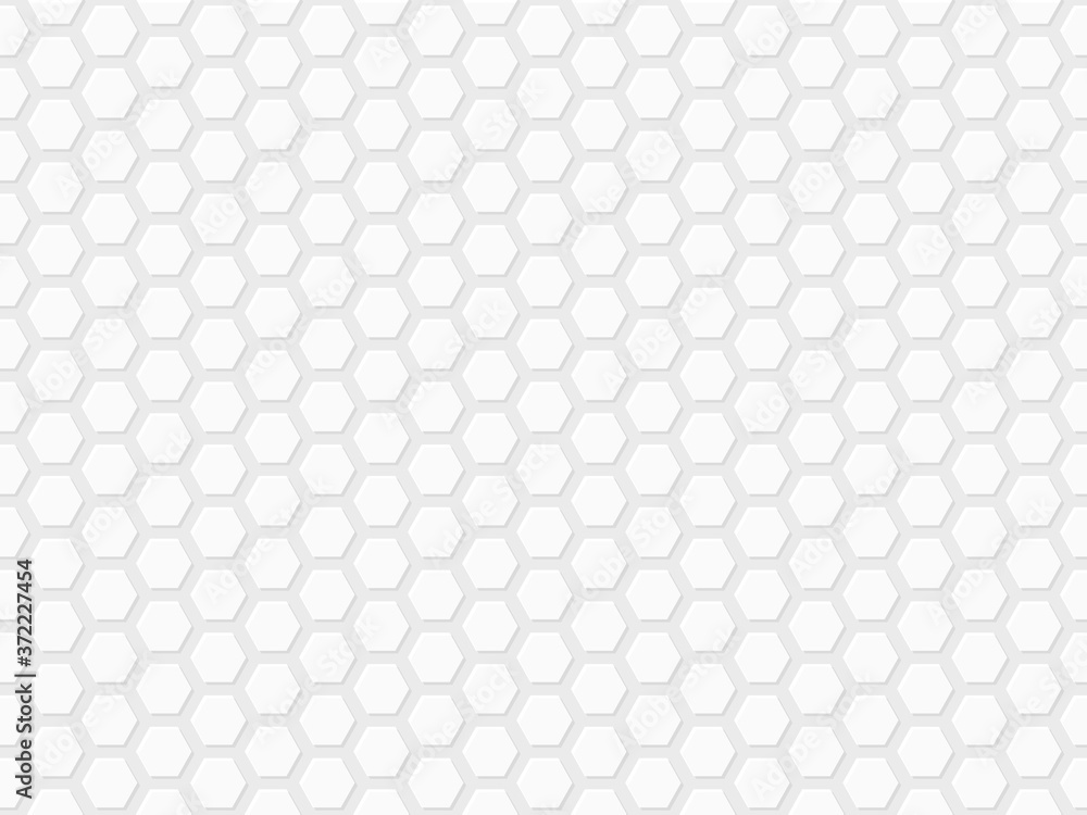 seamless 3d white hexagon bricks wall pattern for background, banner, label, wallpaper, texture, home decoration etc. vector design