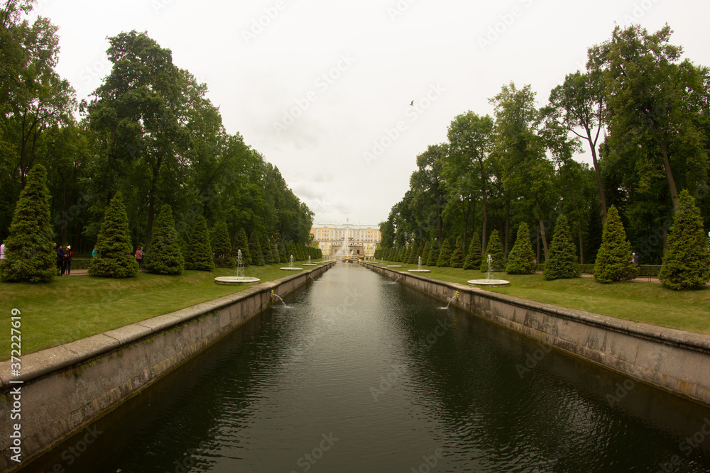 Fototapeta premium St. Petersburg. Russia. Petersburg architecture. Petersburg parks and museums. Summer in St. Petersburg. Travel across Russia.