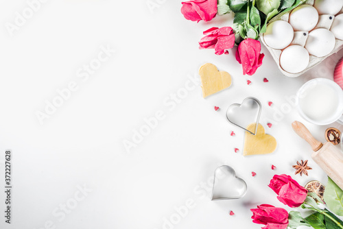 Valentine day baking background