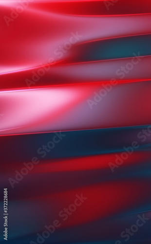 Cool background with vibrant waves of colorful lights. 2D illustration of wavy motion. Vibrant color shapes. Abstract conceptual wallpaper.