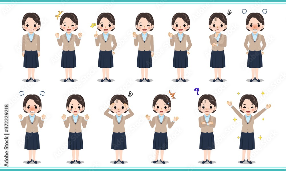 制服を着た女性 制服を着た女性