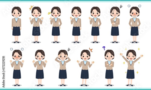 制服を着た女性