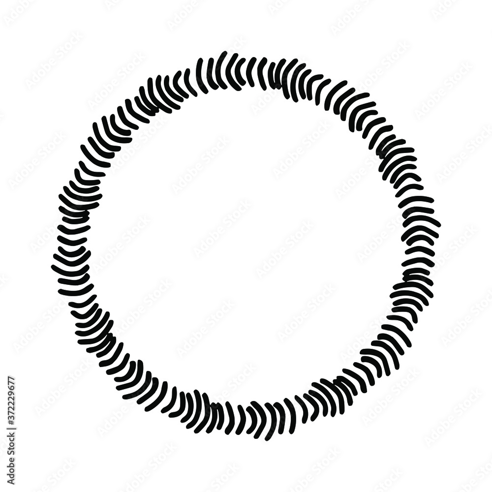 Vector black and white round frame. Vector black and white round frame.