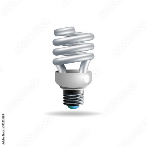 CFL Fluorescent Light Bulb isolated on white background