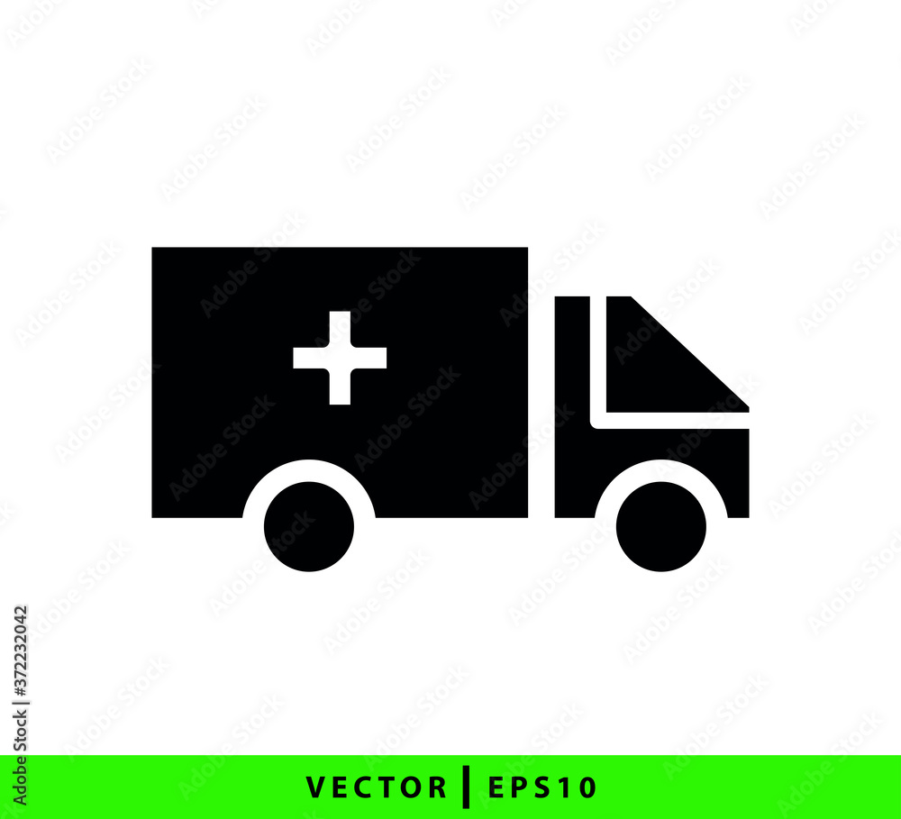 Ambulance icon vector logo design template Ambulance icon vector logo design template