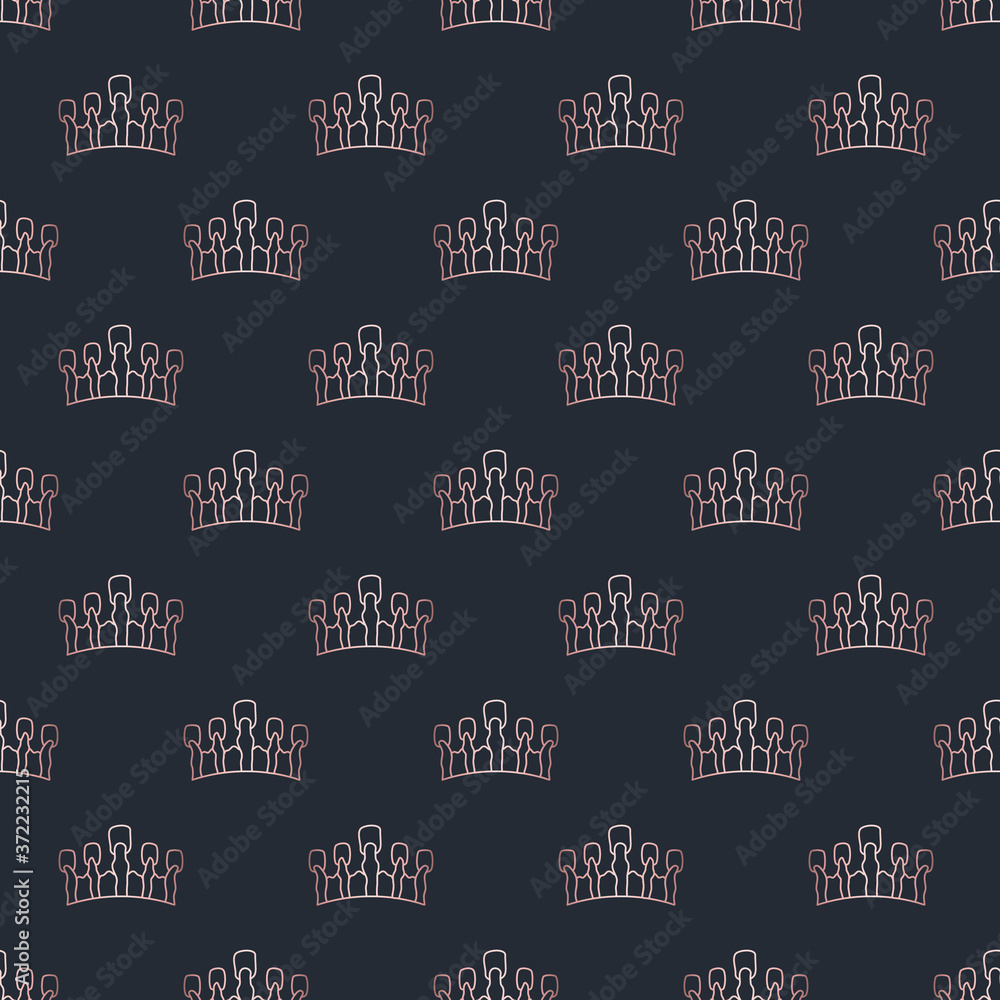 Golden geometric Crown seamless vector pattern Golden geometric Crown seamless vector pattern