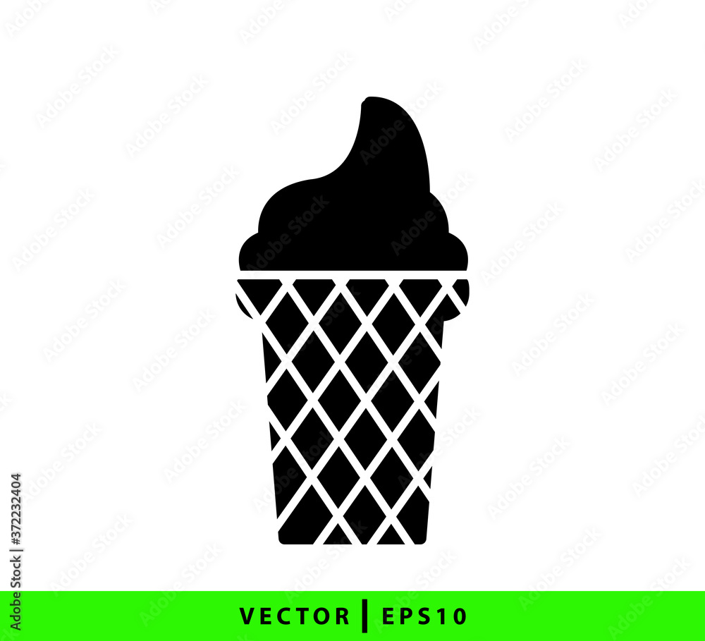 Ice cream icon flat style trendy illustration Ice cream icon flat style trendy illustration