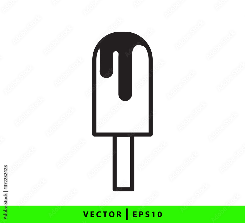 Ice cream icon flat style trendy illustration Ice cream icon flat style trendy illustration