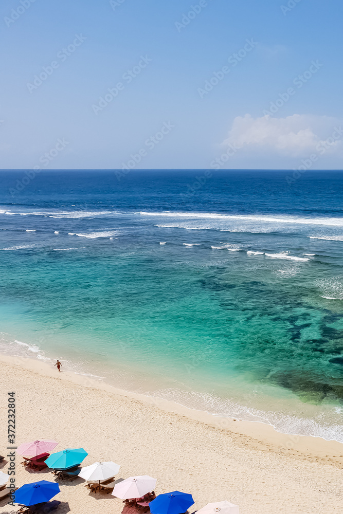 View on Melasti beach on Bali, Indonesia
