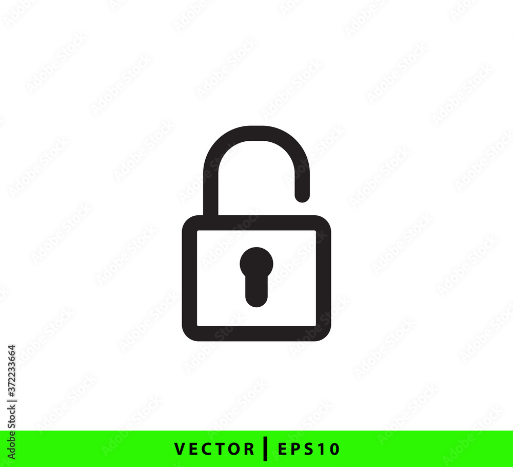 Lock and unlock icon vector logo template flat style trendy Lock and unlock icon vector logo template flat style trendy