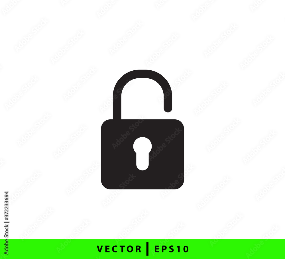 Lock and unlock icon vector logo template flat style trendy Lock and unlock icon vector logo template flat style trendy