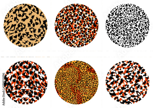 set of animal print vector patterns	
