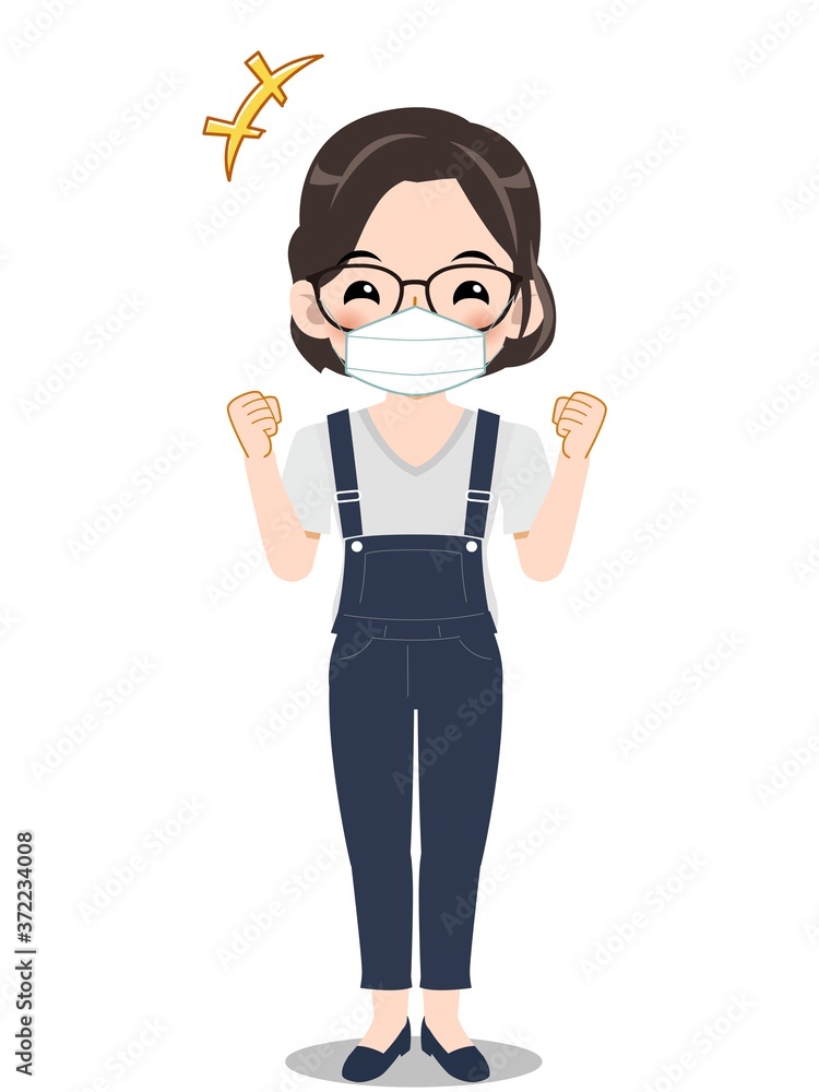 メガネを掛けた若い主婦