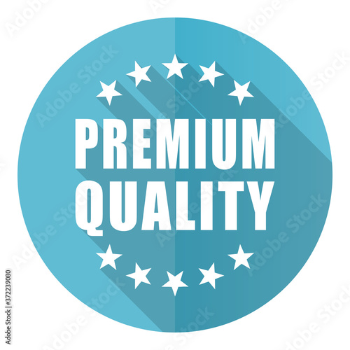 Wallpaper Mural Premium quality vector icon, flat design blue round web button isolated on white background Torontodigital.ca