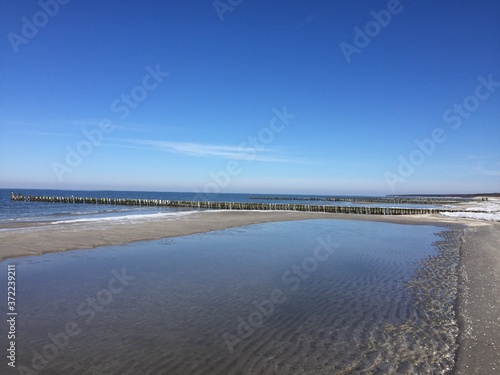 winter on the beach at baltic sea