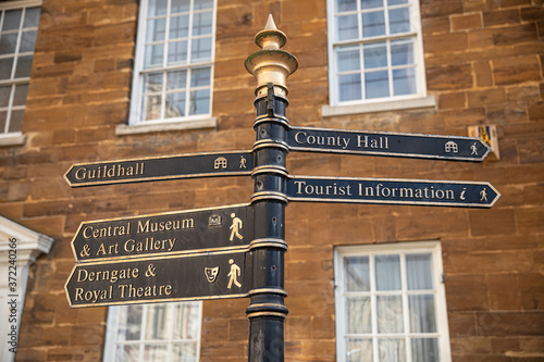 Cultural tourist signpost in Northampton photo