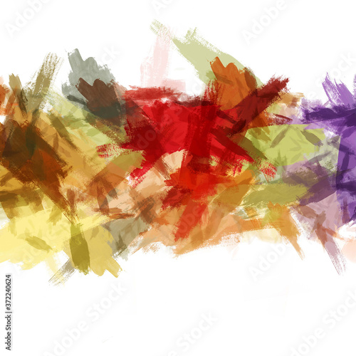 Brushed Painted Abstract Background. Brush stroked painting. Artistic vibrant and colorful wallpaper..