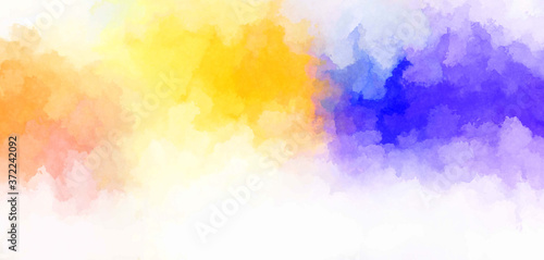 Watercolor painted background. Abstract Illustration wallpaper. Brush stroked painting. 2D Illustration.