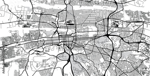 Urban vector city map of Pretoria, South Africa photo
