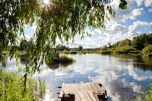 Karelia, Russia - Vuoksi (Vuoksa) river, summer photo