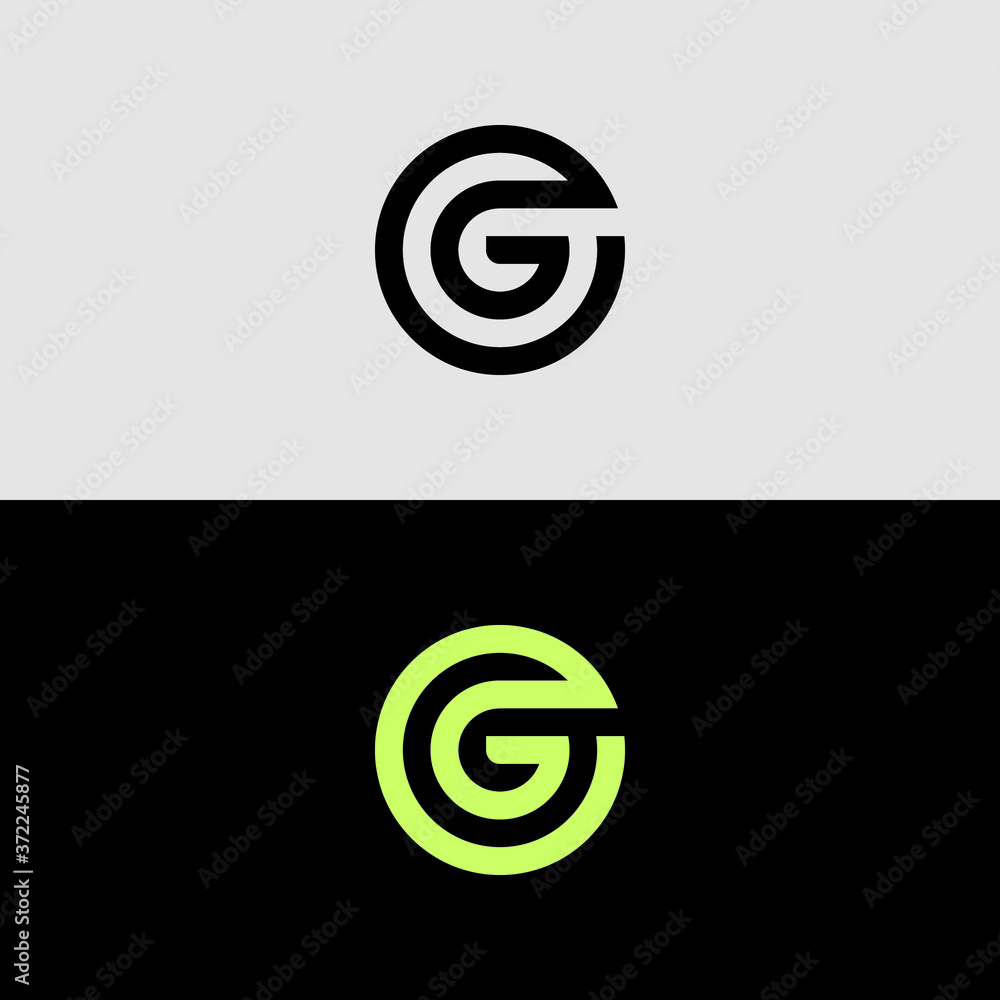 initial g luxury circle logo vector eps initial g luxury circle logo vector eps