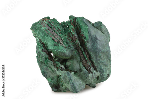 malachite mineral stone isolated on a white background