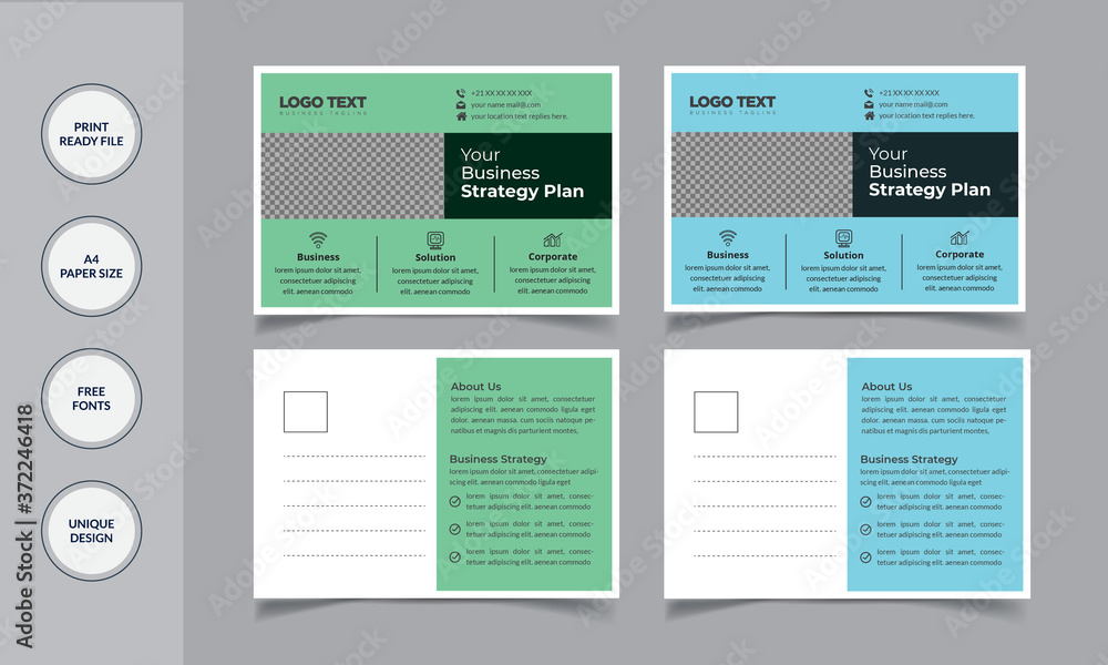Corporate Postcard Template
Illustration for your business vector Design.