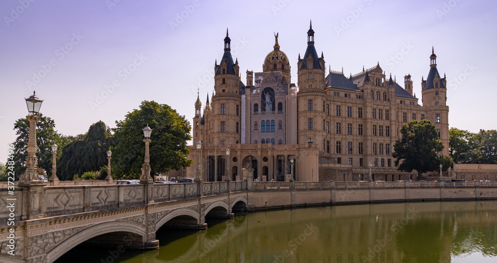 Schwerin Castle on the lake in Mecklenburg-Vorpommern in Germany Schwerin Castle on the lake in Mecklenburg-Vorpommern in Germany