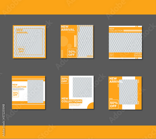 Social media post template for advertising and sales promotion