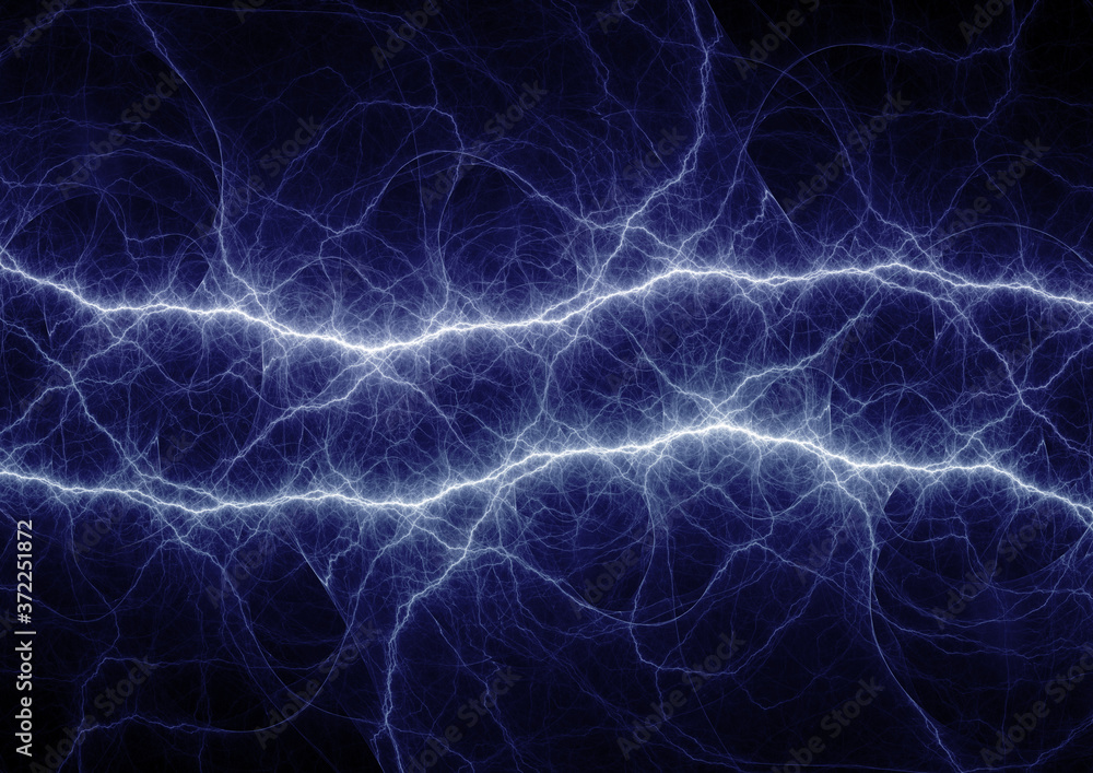 Blue lightning, abstract electrical plasma discharge Blue lightning, abstract electrical plasma discharge
