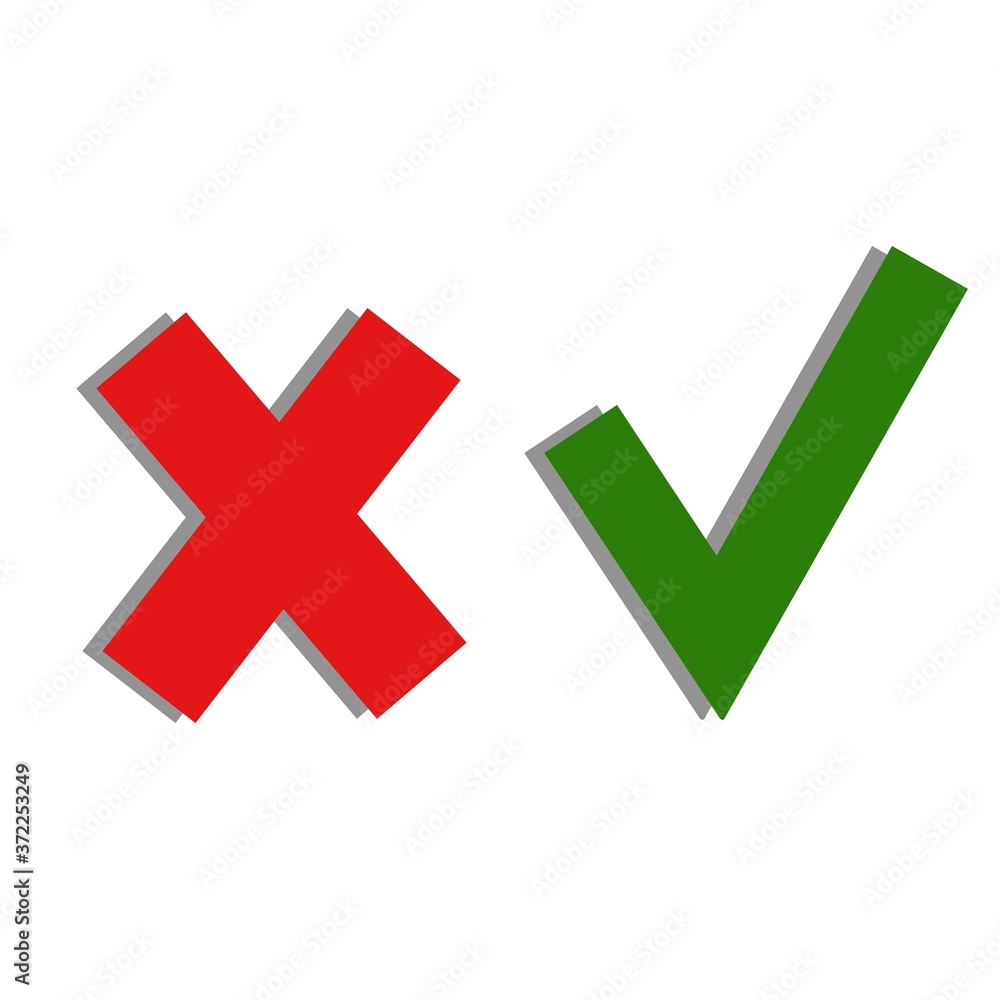 Check mark icons set. Checklist symbols. Approval check flat style - stock vector illustration. Check mark icons set. Checklist symbols. Approval check flat style - stock vector illustration.