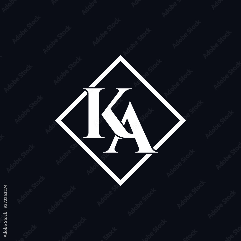 Letter KA simple luxury logo design vector Letter KA simple luxury logo design vector