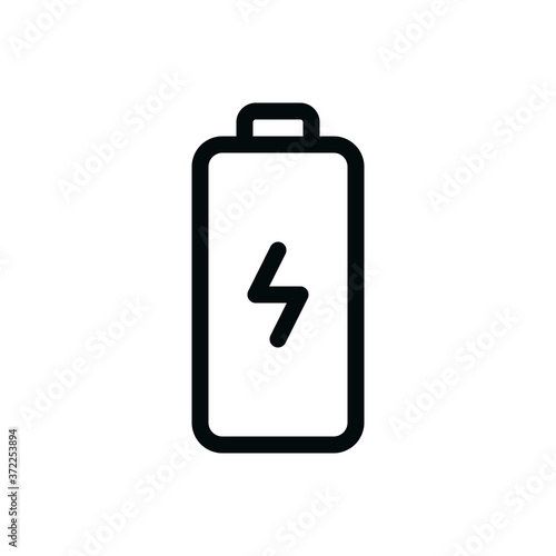 AA battery isolated icon, charging battery outline vector icon with editable stroke