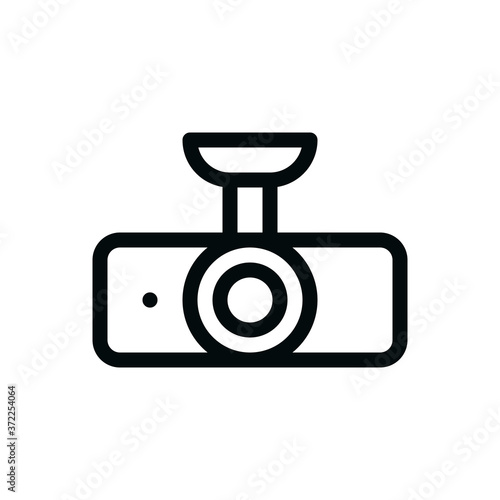 Car dvr isolated icon, car dvr camera outline vector icon with editable stroke