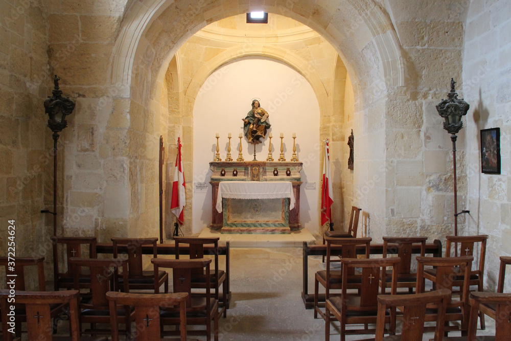 chapel in the saint-angel fort in vittoriosa (malta)