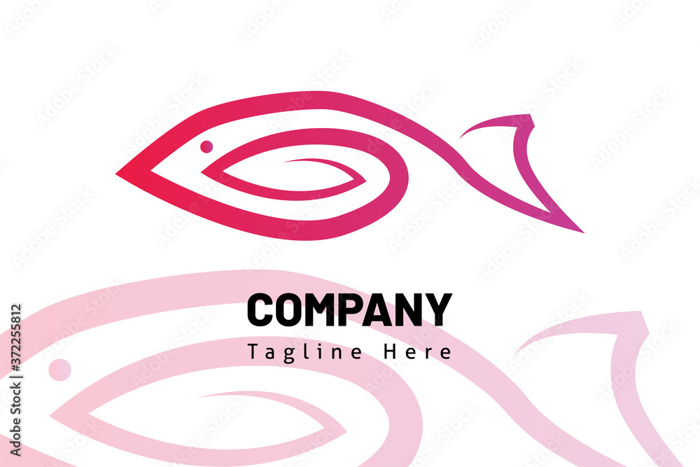 logo fish icon illustration gradient logo fish icon illustration gradient