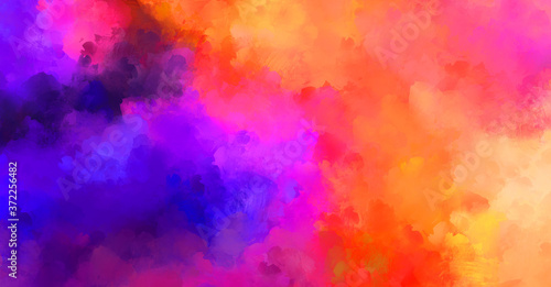 Brushed Painted Abstract Background. Brush stroked painting. Artistic vibrant and colorful wallpaper.