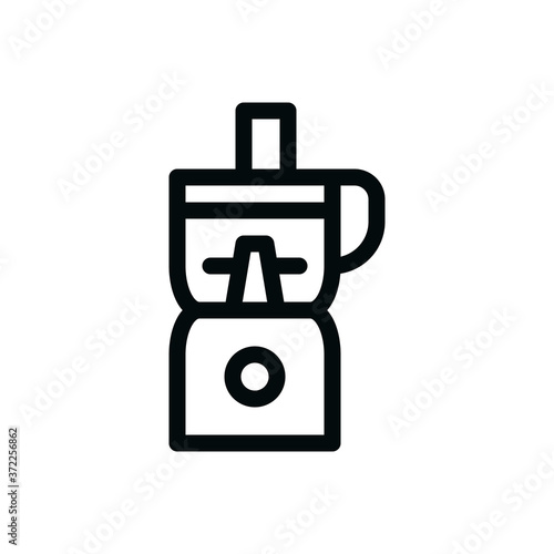 Kitchen blender isolated icon, food processor outline vector icon with editable stroke