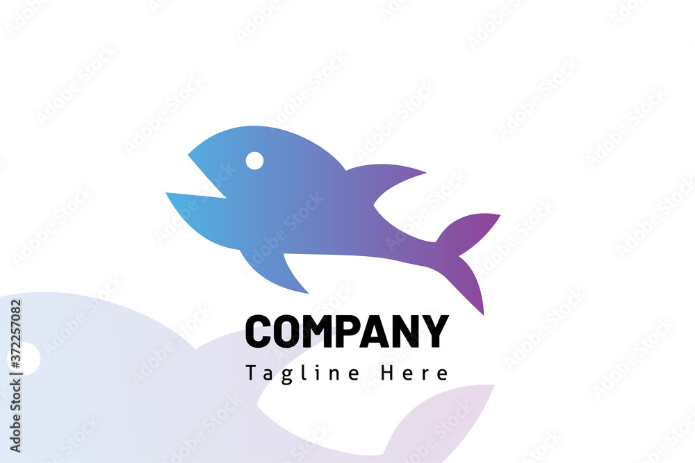 logo fish icon illustration gradient logo fish icon illustration gradient