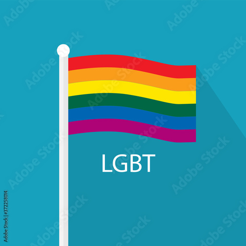 wavy LGBT flag icon- vector illustration
