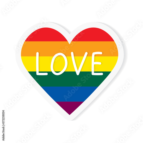 love heart LGBT flag concept - vector illustration