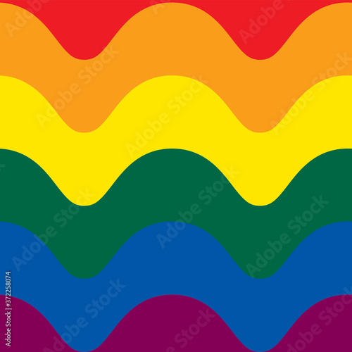 wavy LGBT flag pattern- vector illustration