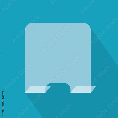 sneeze guard for desk, plexiglass shield barrier, social distancing - vector illustration