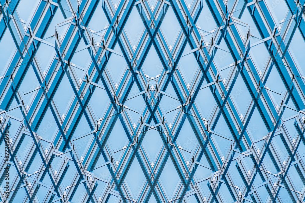 Fototapeta premium Architecture details Modern Building Glass facade Business background