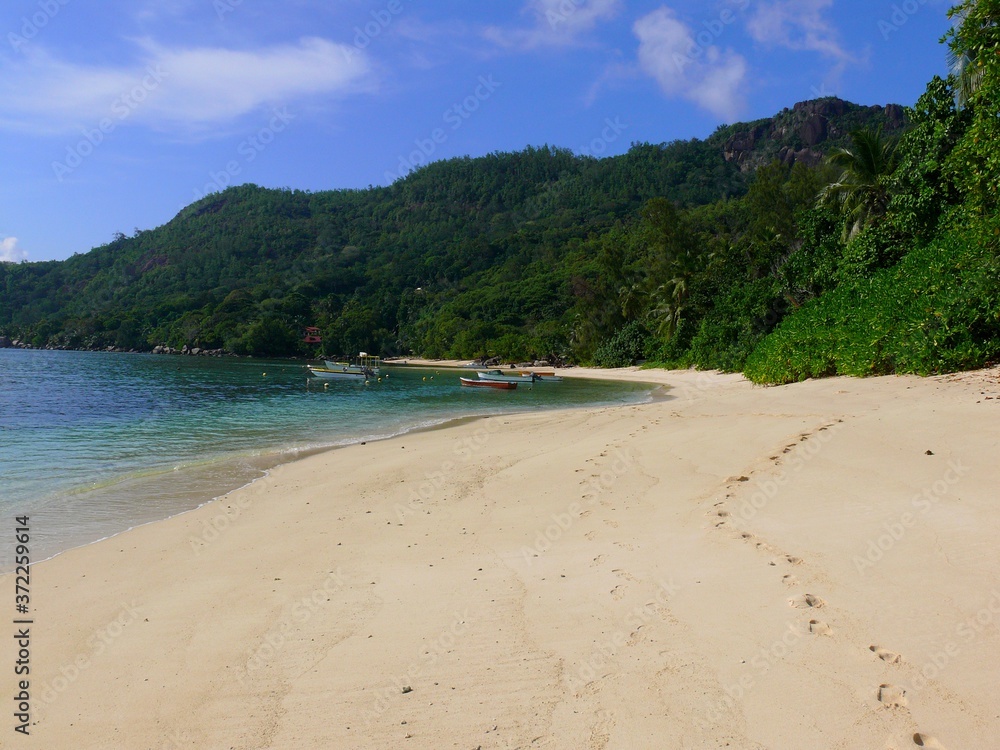 Seychelles, Indian Ocean, Mahe Island, east coast, Anse Marie Louise beach