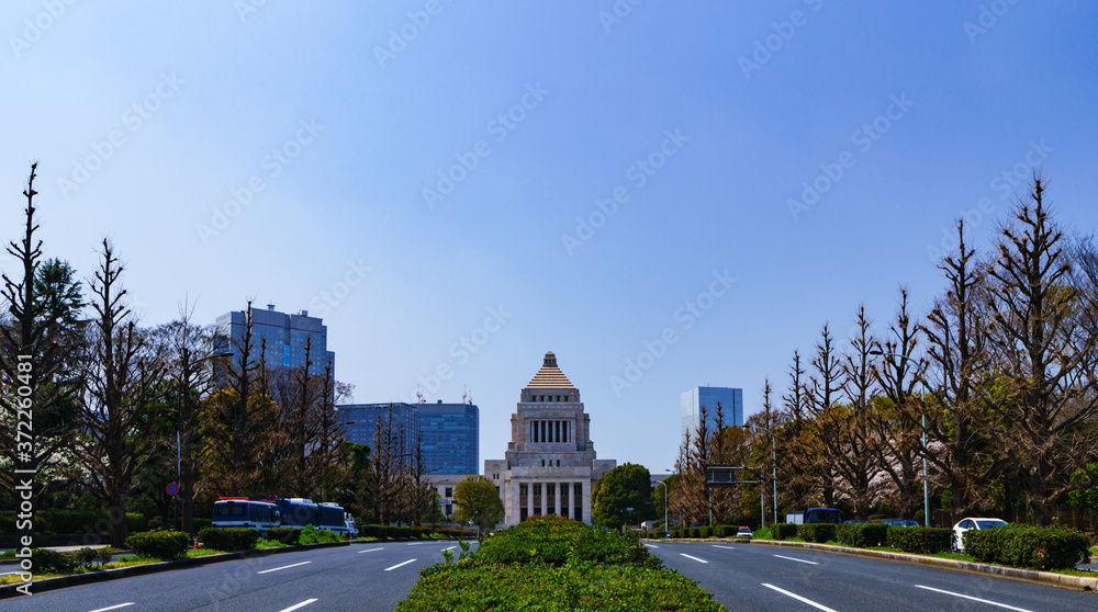国会議事堂の外観【日本の政治のイメージ】