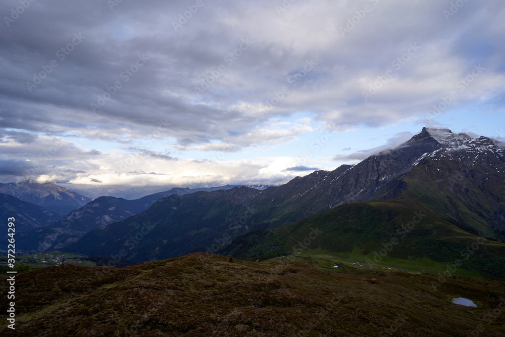 Fototapeta premium Switzerland Alps Graubuenden Mountain Scenery Piz Beverin